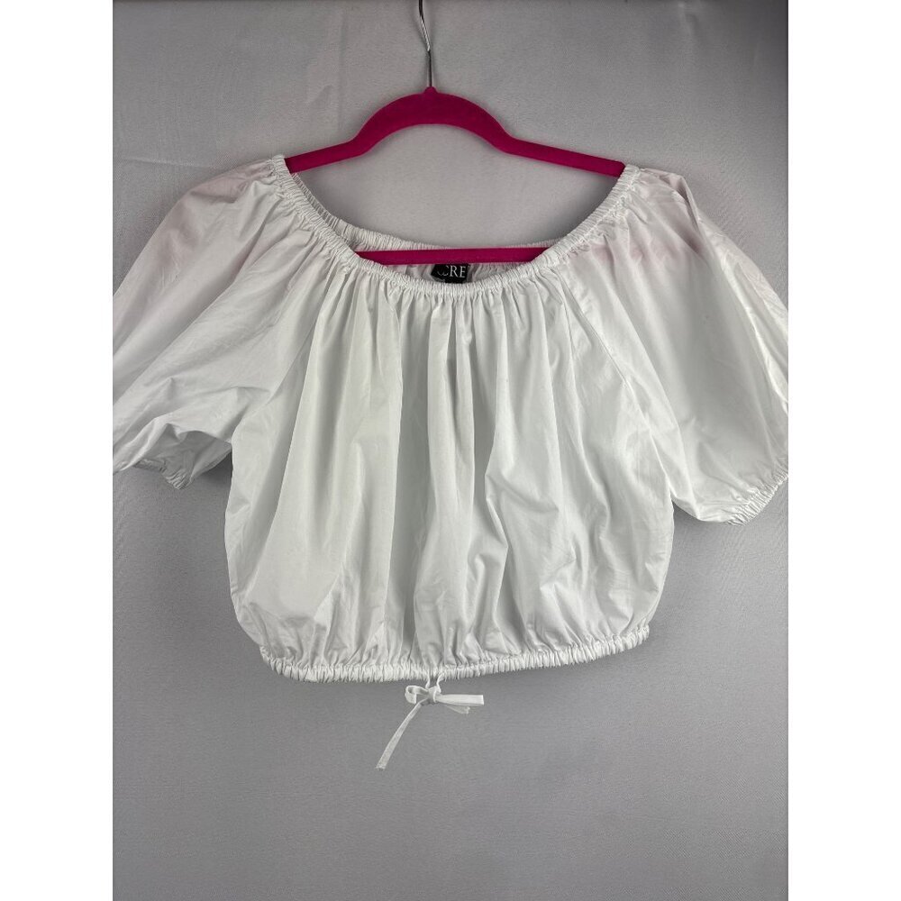 J.Crew Womens White Off-Shoulder Cotton Blouse XS